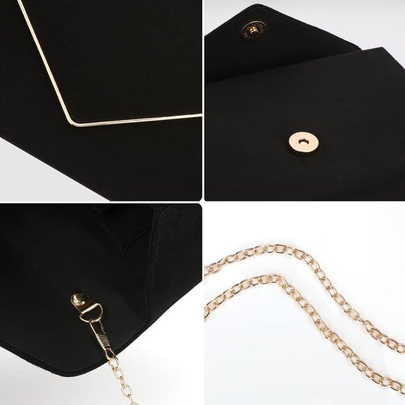 ❤️ Clutch Purse Evening Bag for Women Evening Wedding Party Velvet  Handbag - Picture 3 of 7